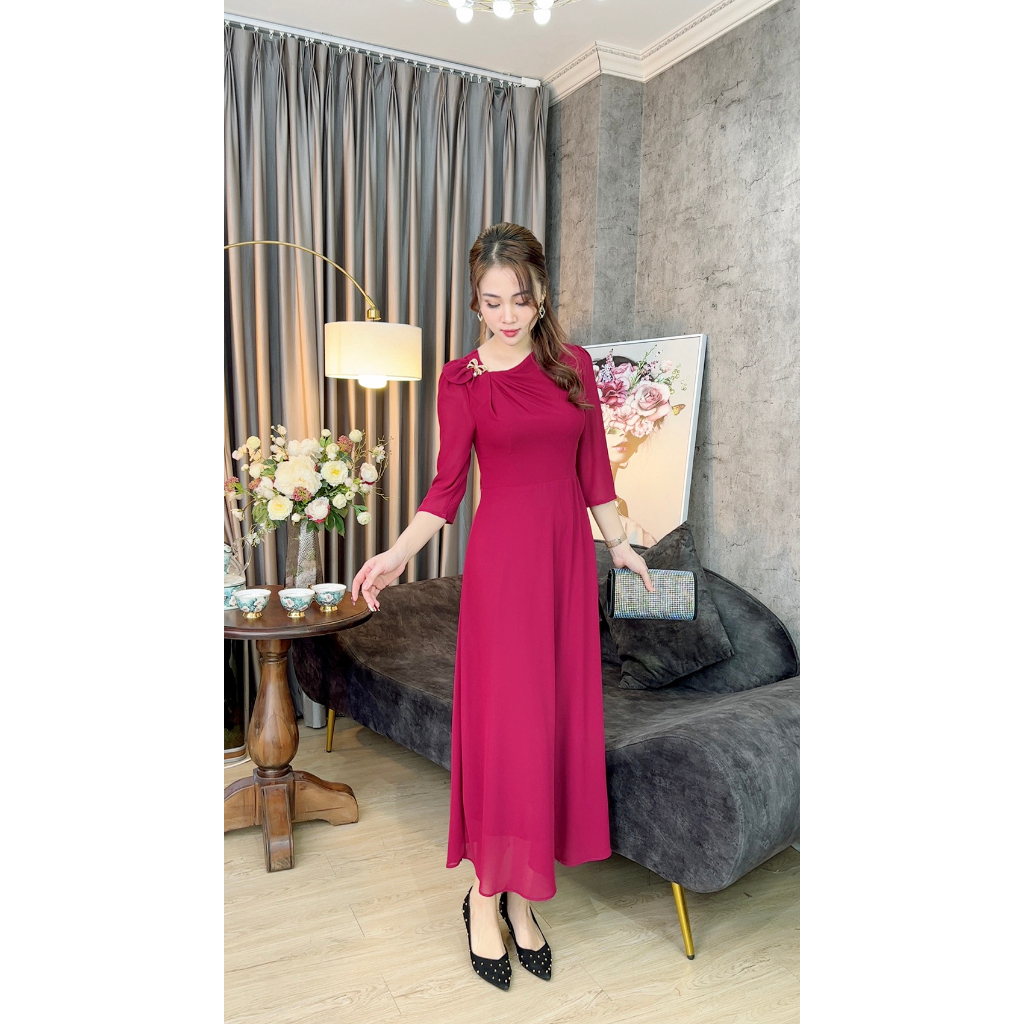 Đầm Trung Niên   Bigsize Màu Sắc Trẻ Trung Tươi Sáng Họa Tiết Sang Trọng Đi Làm Đi Tiệc Cho Bà