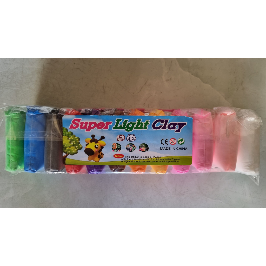 Đất sét tự khô 12 màu loại mới 27cm siêu nhẹ, an toàn cho bé - QQ Shop
