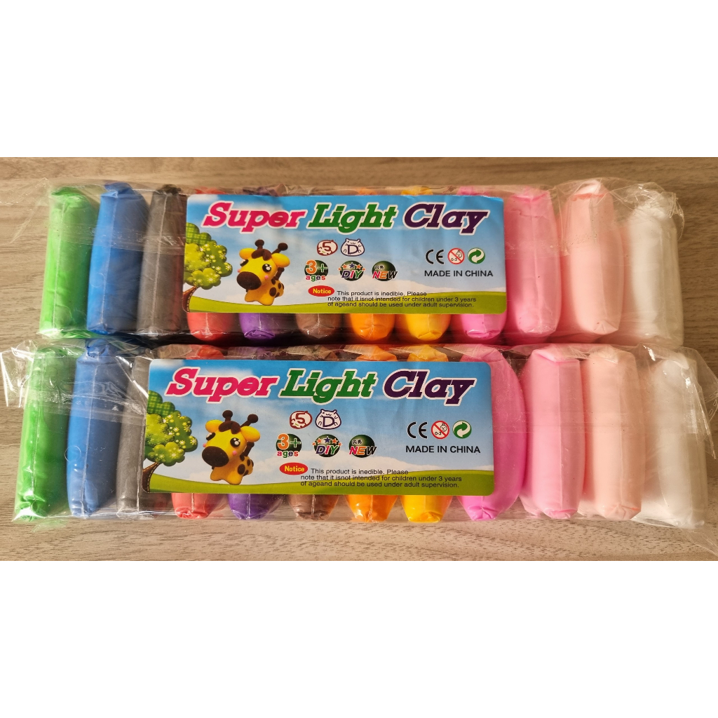 Đất sét tự khô 12 màu loại mới 27cm siêu nhẹ, an toàn cho bé - QQ Shop