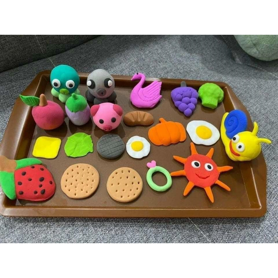 Đất sét tự khô 12 màu loại mới 27cm siêu nhẹ, an toàn cho bé - QQ Shop