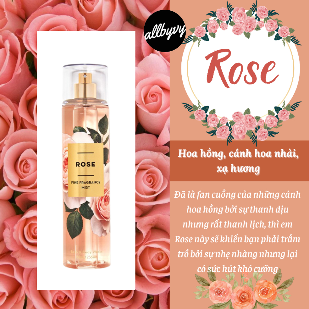Allbyvy | Set xịt thơm body mist BBW DUPE NƯỚC HOA