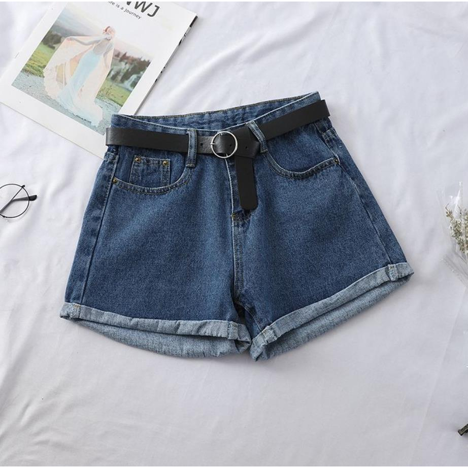 Mùa hè mới quần short denim eo cao của phụ nữ quần short denim rách màu trắng quần short quần nữ