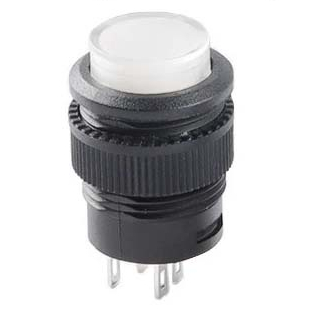Nút nhấn tròn R16-503 màu trắng 4 chân(nhấn nhả) - mã sản phẩm: DTV48
