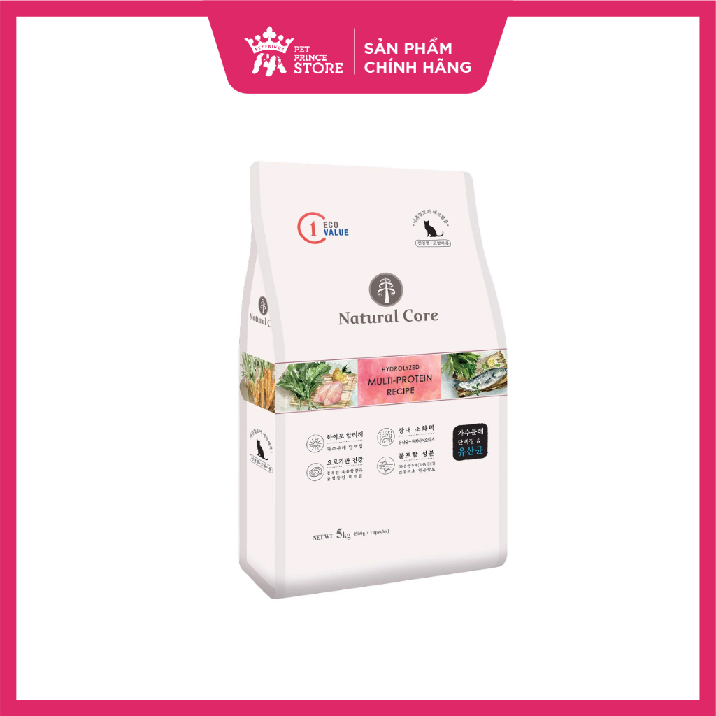 Thức ăn hạt hữu cơ đa đạm cho mèo Natural Core C1 | Tăng cường hấp thụ và tiêu hoá