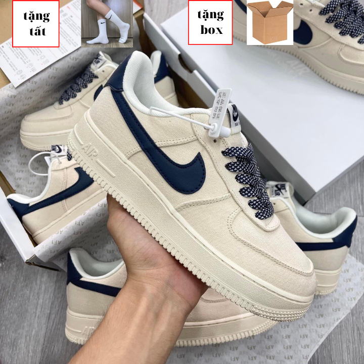 Giày 𝙣𝙞.𝙠𝙚_Air force 1 navy canvas, giày af1 navy canvas thể thao nam nữ full bill box
