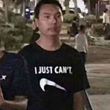 Áo Thun I JUST CAN'T 100% Cotton Tay Lỡ Unisex - Đen/Trắng Cổ Tròn | Blackwork