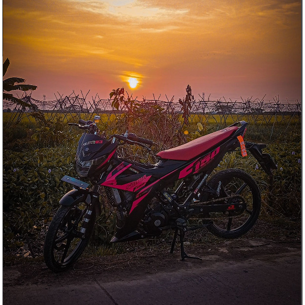 Tem Rời Satria màu đen hồng