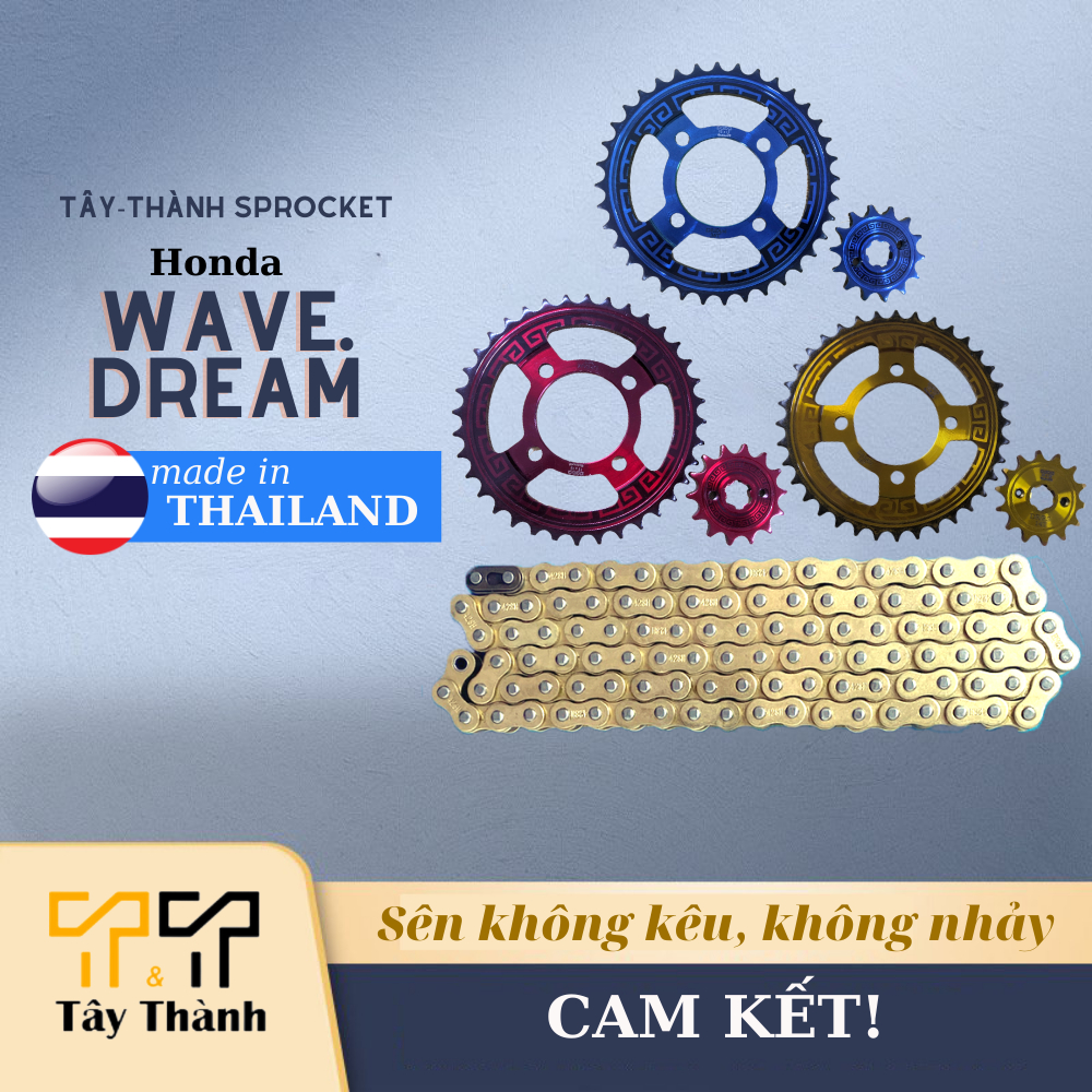 Nhông sên dĩa honda dream với thông số kĩ thuật 36Tx14T sên 10ly hàng nhập Thái cao cấp. Bảo hành 6 tháng