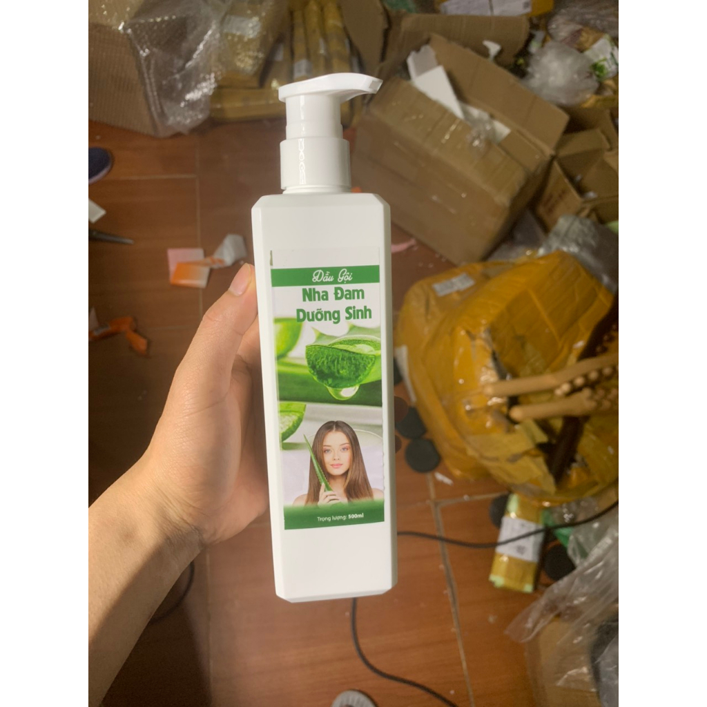 Cặp dầu gội nha đam cần bằng lượng dầu cho tóc 500ml
