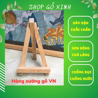 Giá để tranh ảnh mini, giá vẽ kệ 3 chân để tranh số hoá, đính đá, postcard để bàn trang trí decor gấp gọn Shop Gỗ Xinh