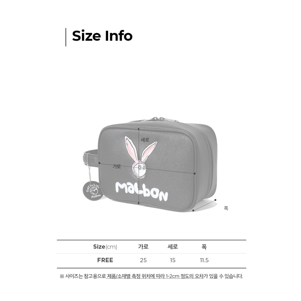 Túi Golf Cầm Tay Da Thêu Hình Thỏ - Pouch