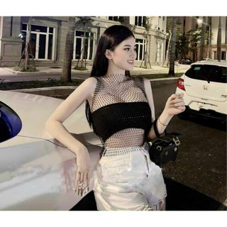 Set Áo Lưới Dáng Croptop Tôn Dáng Sang Chảnh