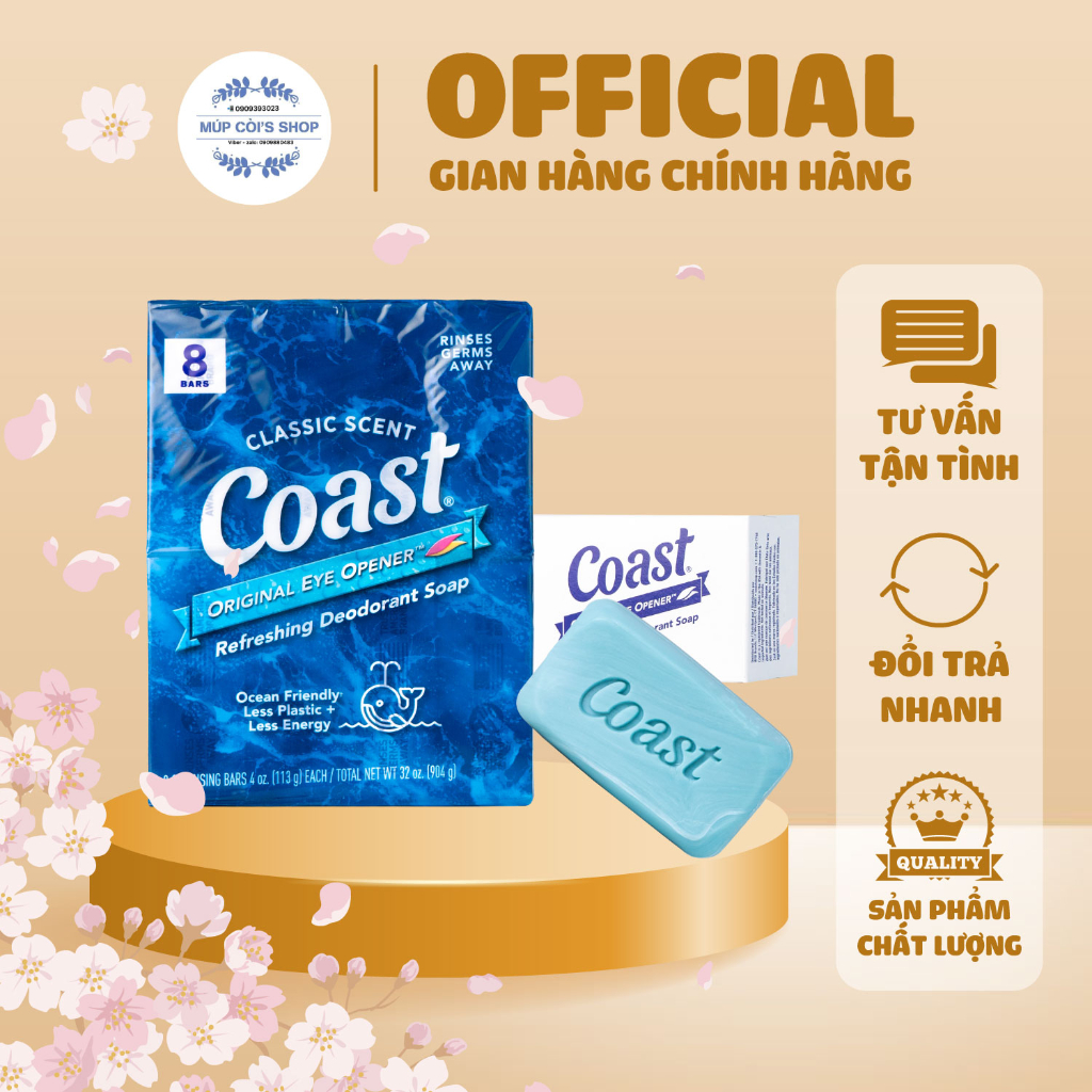 XÀ BÔNG 8 CỤC COAST MỸ