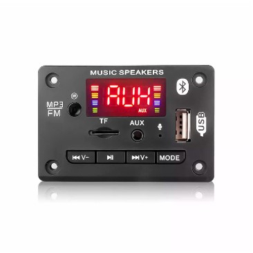 Mạch MP3 Bluetooth 5.0 Dùng chế loa Bluetooth, có FM và phát nhạc từ thẻ nhớ MicroSD+USB. Kèm remote