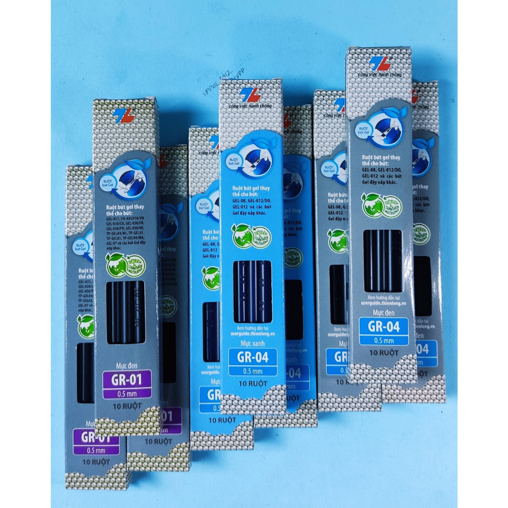 Thiên Long GR04 & GR01 ruột bút Gel thay thế 0.5mm.