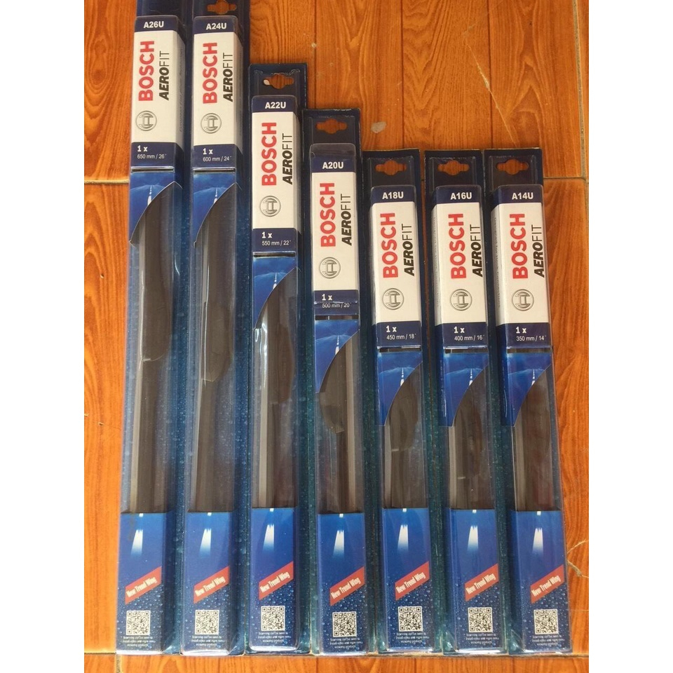 Bosch AEROFIT - Gạt mưa, gạt nước trước Silicon  phù hợp với hầu hết các loại xe