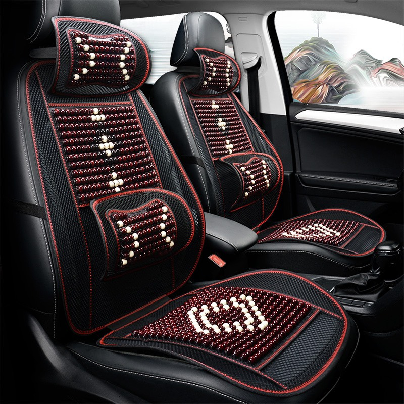 Lót ghế ô tô, lót lưới nâng lưng hạt gỗ massage chống nóng tạo cảm giác thoải mái, thư giãn trong quá trình di chuyển
