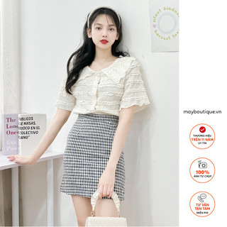 Chân váy chữ a may boutique chân váy mini kẻ caro cmn21a_106.002