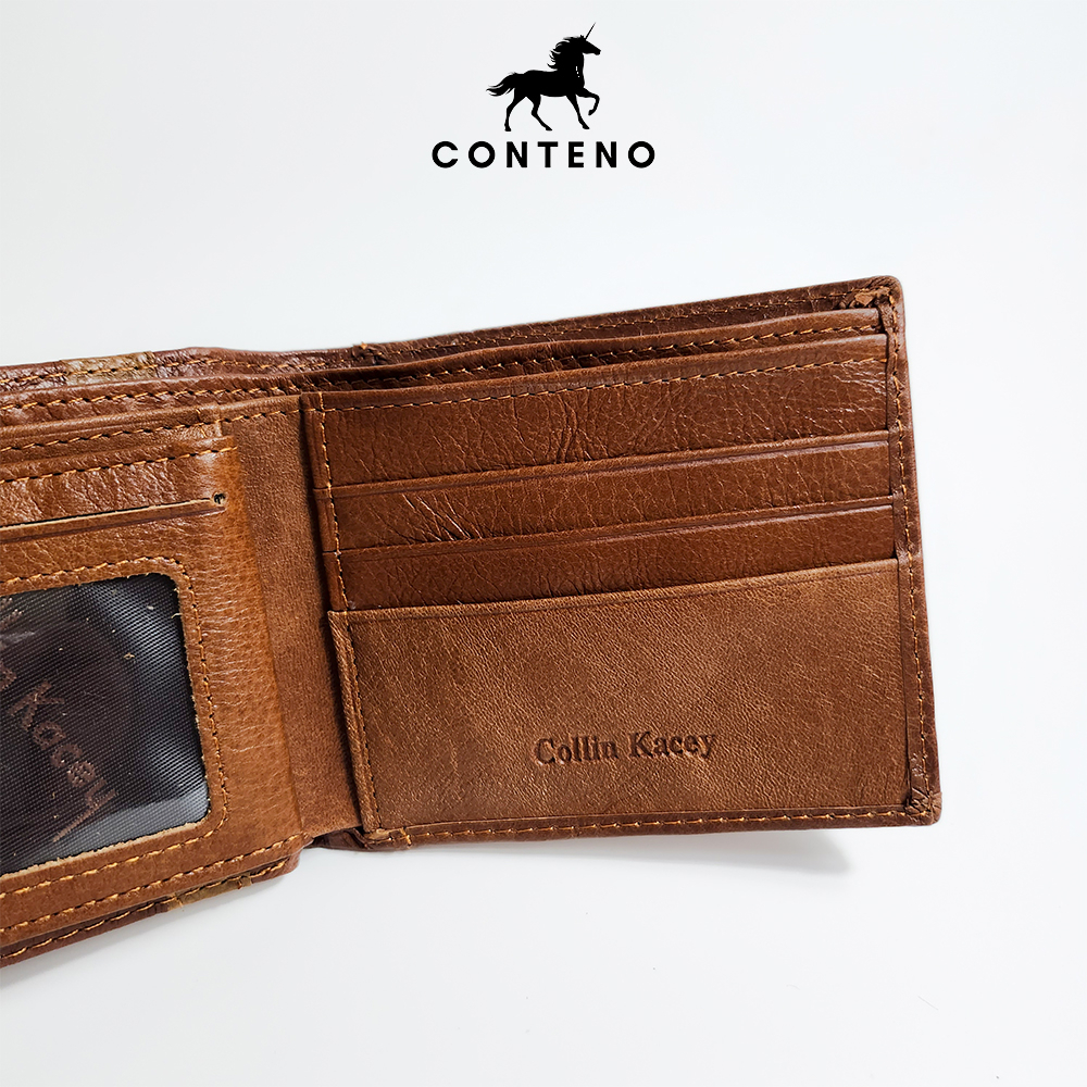 Ví nam da bò thật bóp nam cao cấp Collin Kacey-V5576