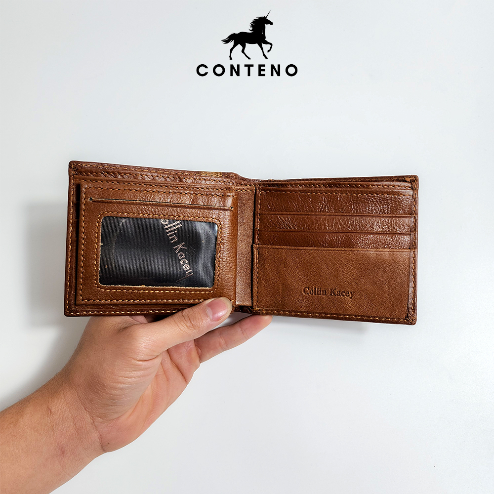 Ví nam da bò thật bóp nam cao cấp Collin Kacey-V5576
