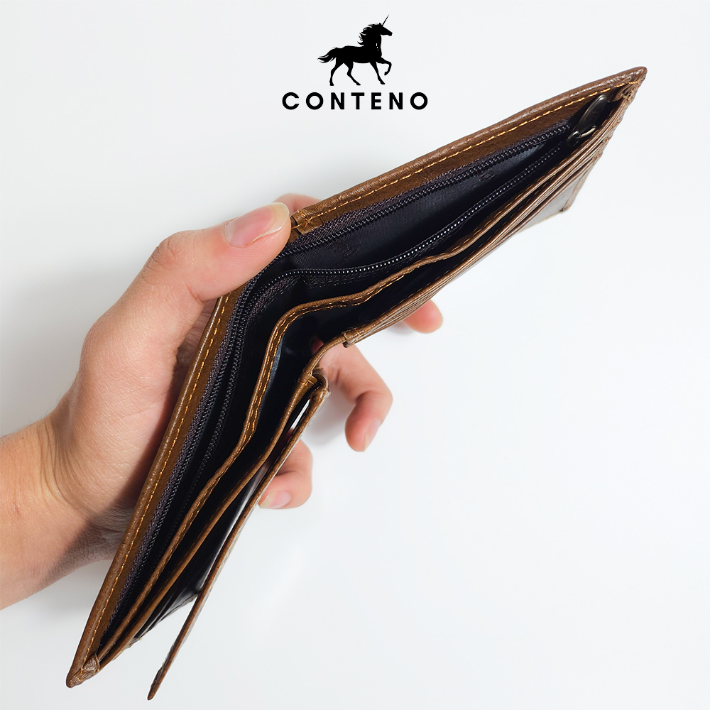 Ví nam da bò thật  bóp nam cao cấp Collin Kacey-V5578