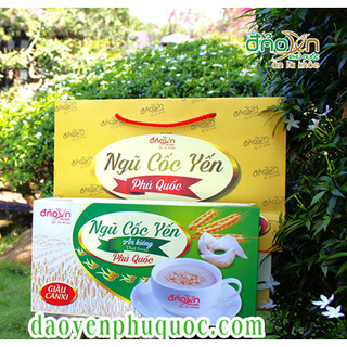 Ngũ cốc ăn kiêng Phú Quốc hộp 18 gói sử dụng đường ăn kiêng, phù hợp cho người giảm cân