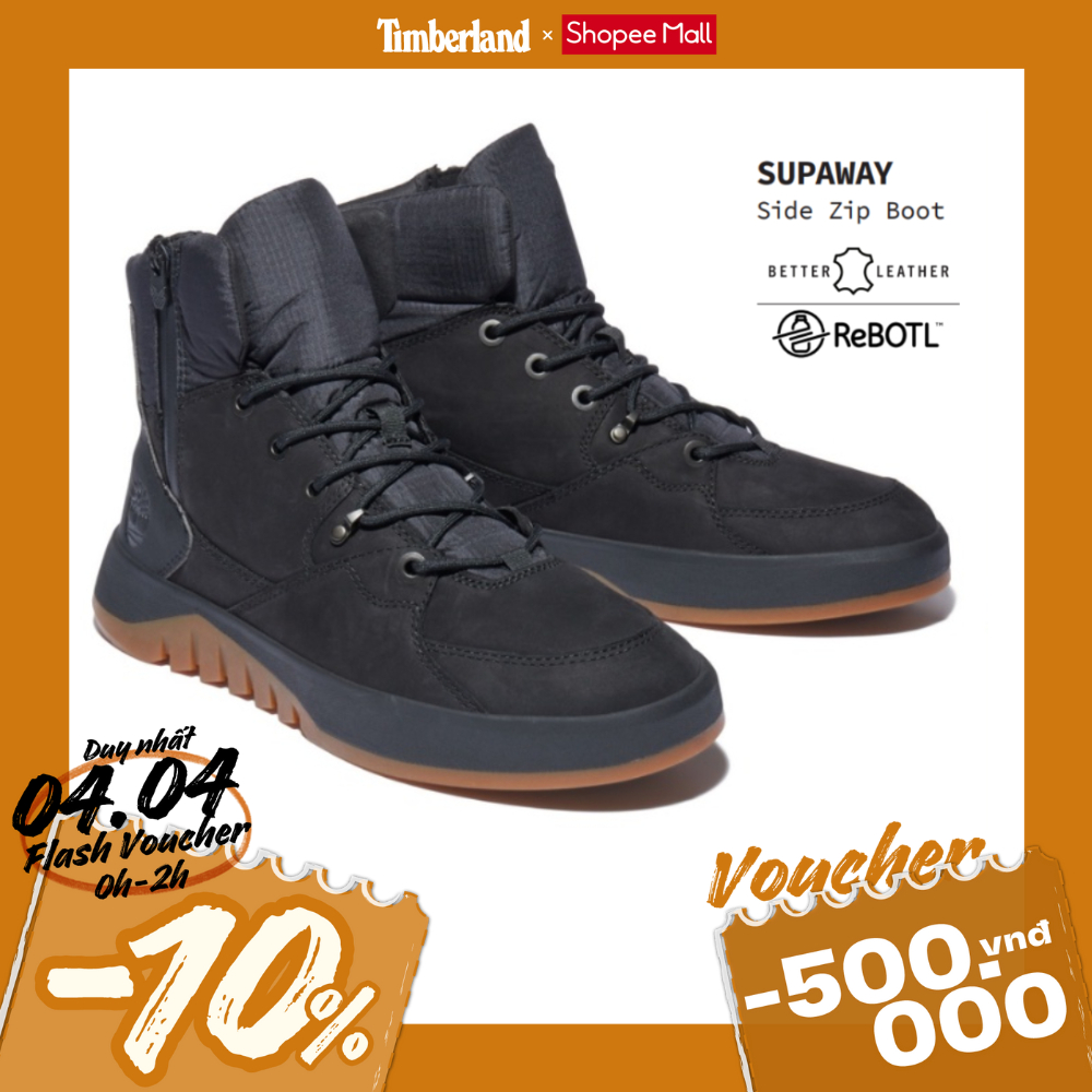 [0H-2H 4/4 Flash Voucher 10%] Original Giày Boots Thể Thao Nam Timberland Supaway Side Zip Boot TB0A2KQW01