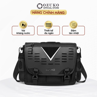 Cặp đi học đi làm nam nữ unisex OZUKO 9483 túi đeo chéo vải Oxford cao cấp thời trang nam nữ