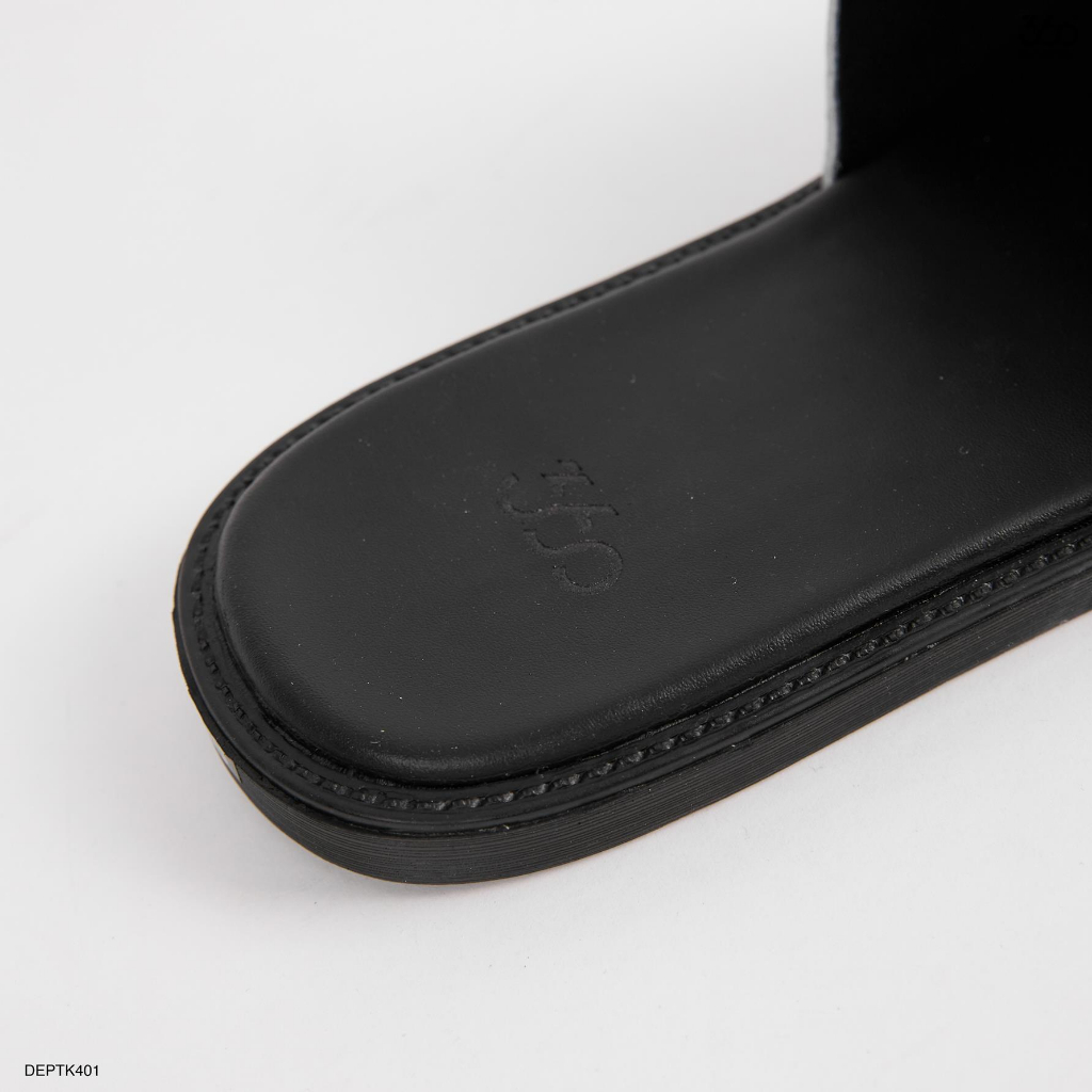 Dép quai ngang đen đế trấu 360 BOUTIQUE thời trang trẻ trung - DEPTK401