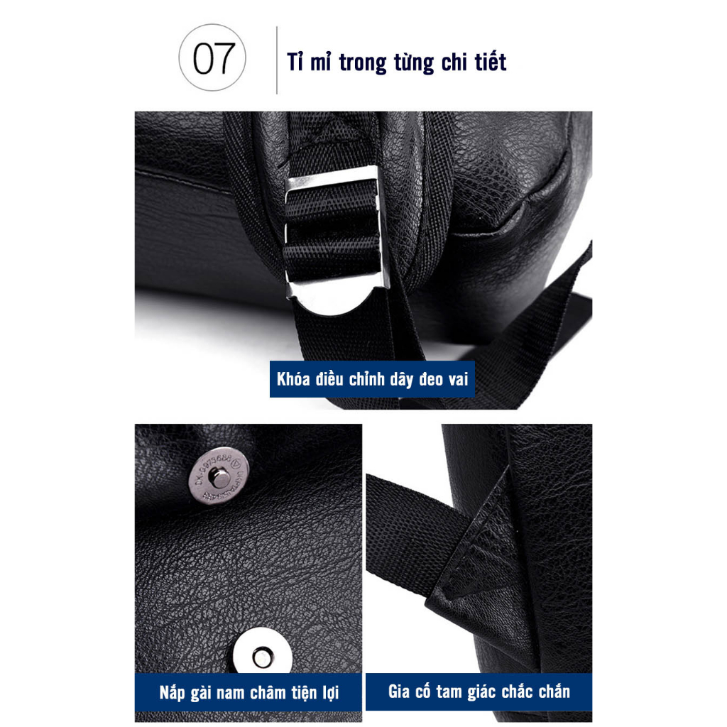 Balo laptop 15.6 inch B1086 NASI Store ba lô da nam nữ thời trang cực chất mẫu đẹp đi học đi làm công sở