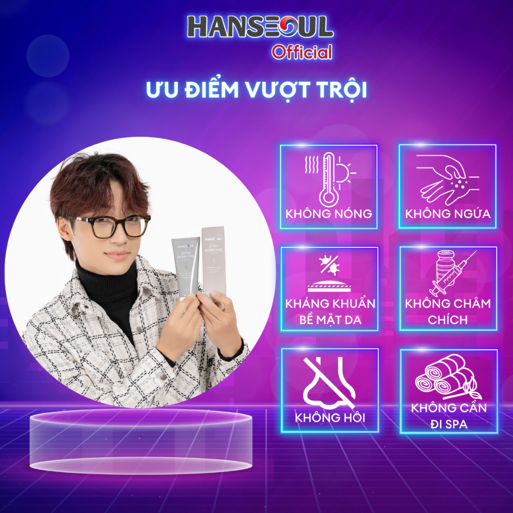 Combo kem tẩy lông HAIR REMOVAL CREAM và serum SMOOTHING thương hiệu Hanseoul