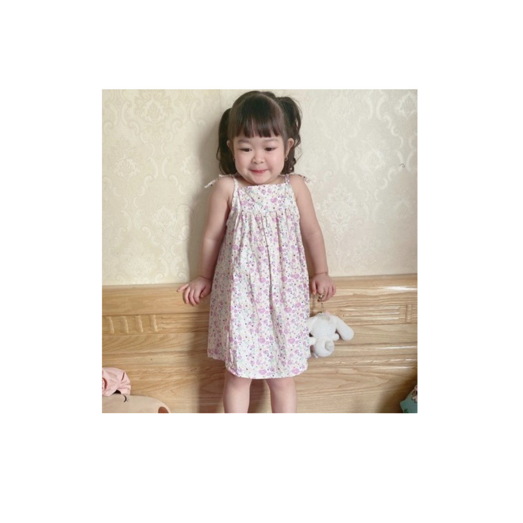 Váy Bé Gái Maxi Mùa Hè Chất Liệu Cotton Họa Tiết Hoa Nhí Dễ Thương - SAPPHIRE DRESS - DRC040 - SAOLA KIDS CLOTHING