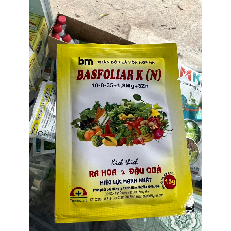 Phân bón lá nhập khẩu Basfoliar K gói 15gram