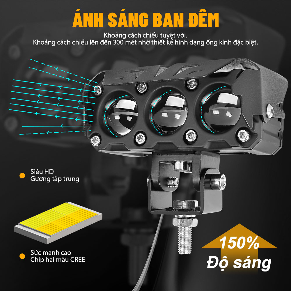 CO LIGHT Đèn LED Mini Ánh Sáng Trắng / Vàng Chất Lượng Cao Cho Xe Hơi / Xe Máy
