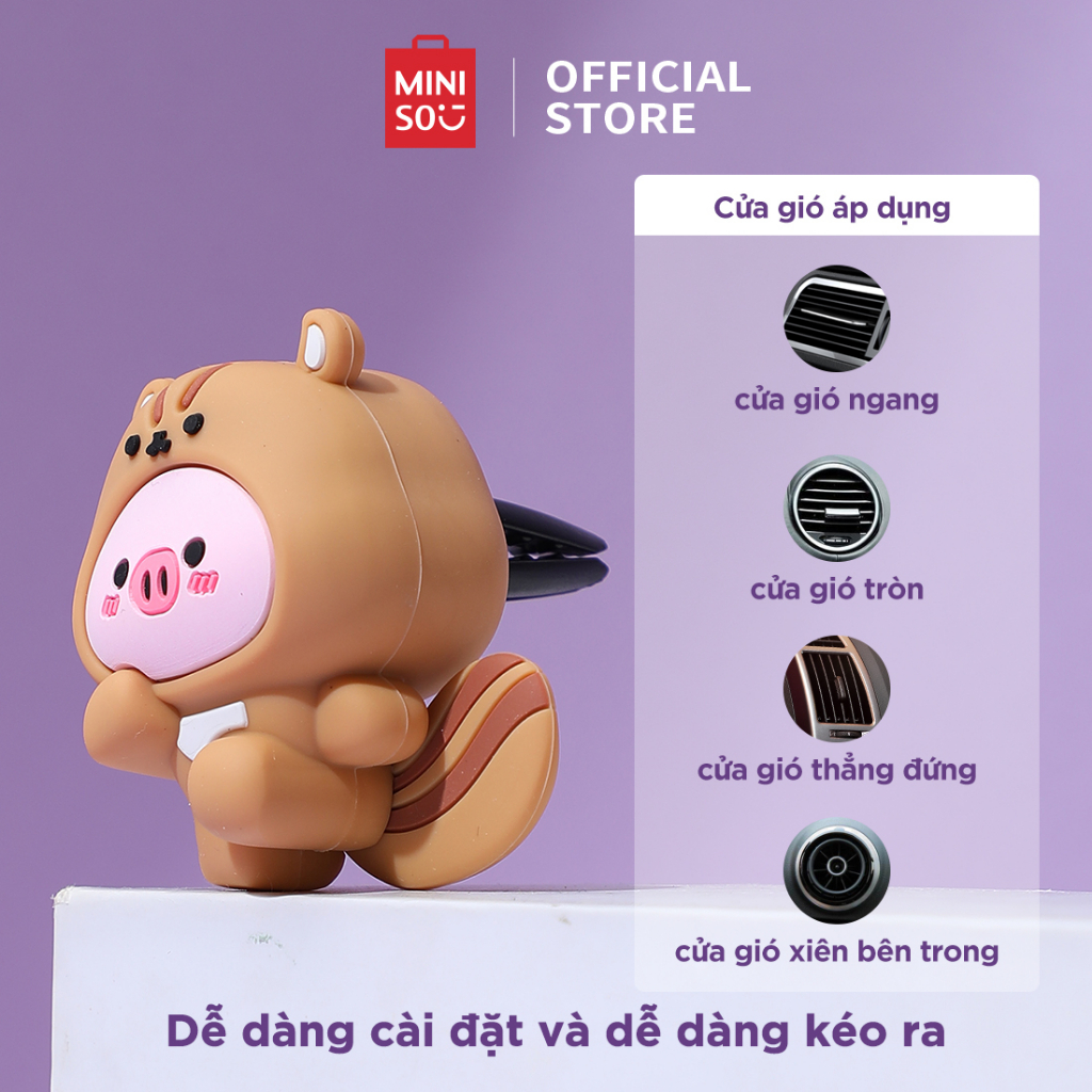 Nước hoa ô tô Miniso Tinh dầu khuếch tán xe hơi Animal Cosplay Day