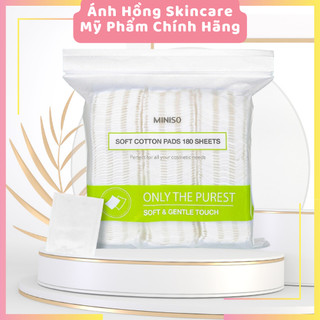 Bông tẩy trang 180 miếng Miniso dưỡng da cotton pads đa năng chất bông tự nhiên mềm mại