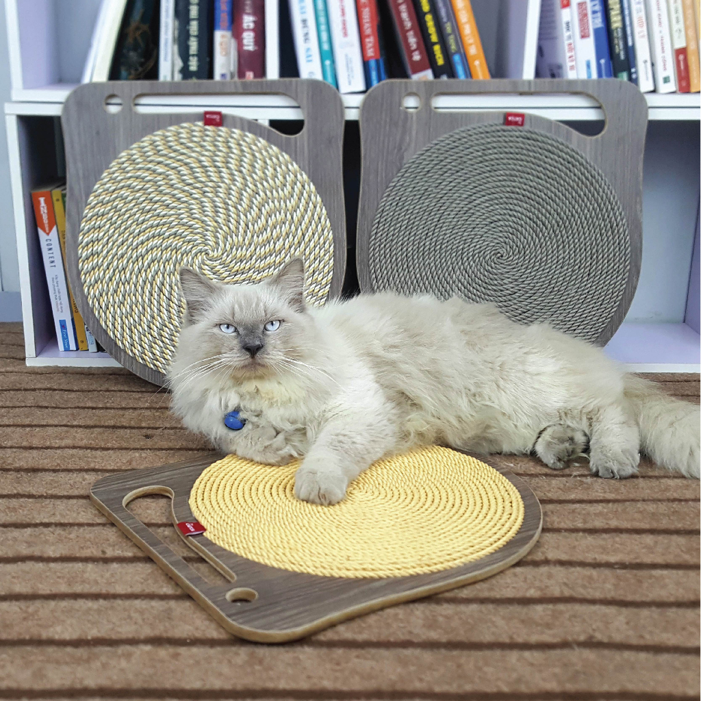 Bàn cào móng thừng bền sạch CATCA cho mèo cào - BCM Lion nghiêng