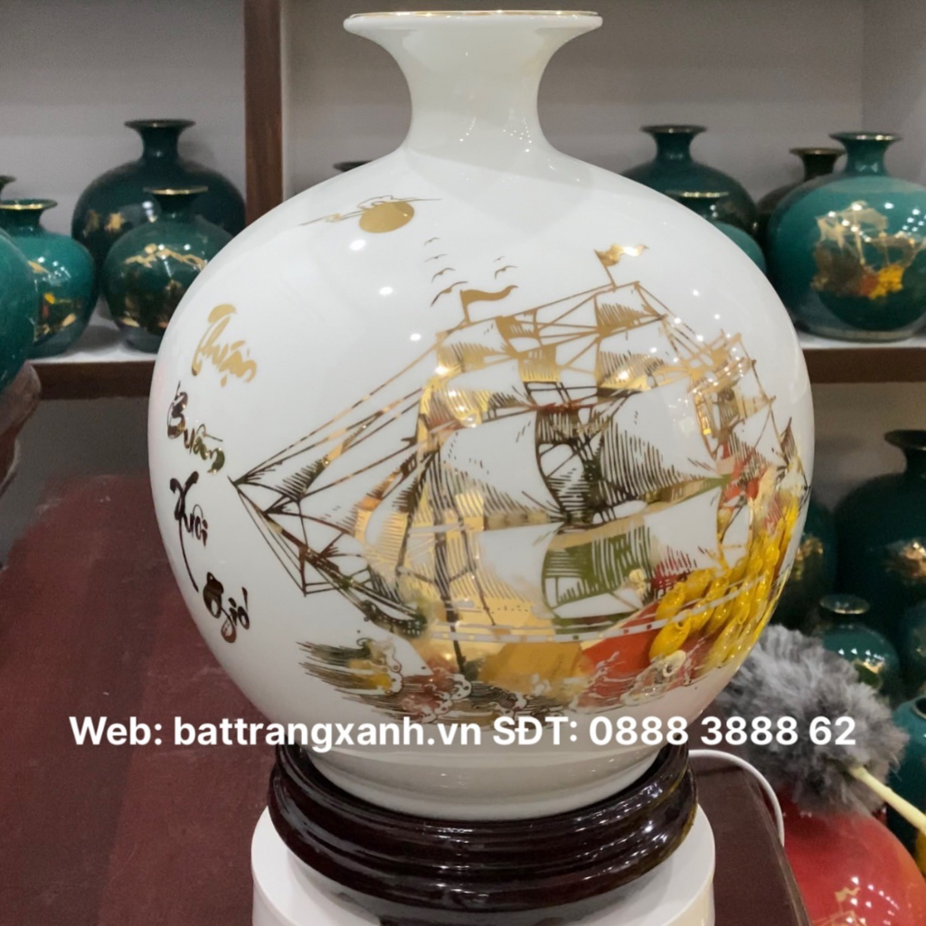 Bình Hút Lộc Bát Tràng - Bình Tài Lộc, Bình Phong Thuỷ Thuận Buồm Xuôi Gió