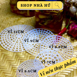 Vỉ nén thực phẩm chặn dưa cà muối bằng nhựa chèn hũ ngâm măng ớt hành kiệu 6.5cm 7cm 8.5cm 11cm