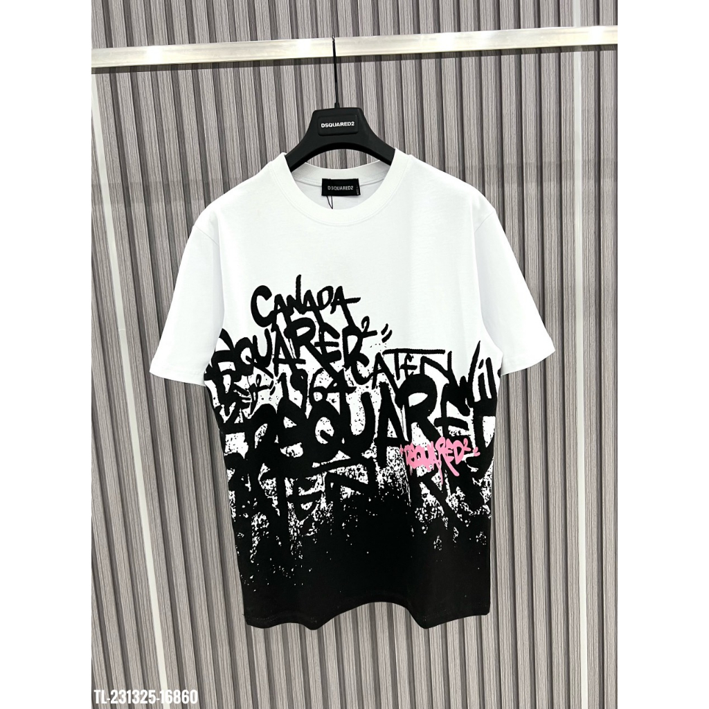 Áo Phông DSQ Nam In Chữ Loang Siêu Đẹp - Áo Thun DSQ Nam In Nhiệt Cao Cấp