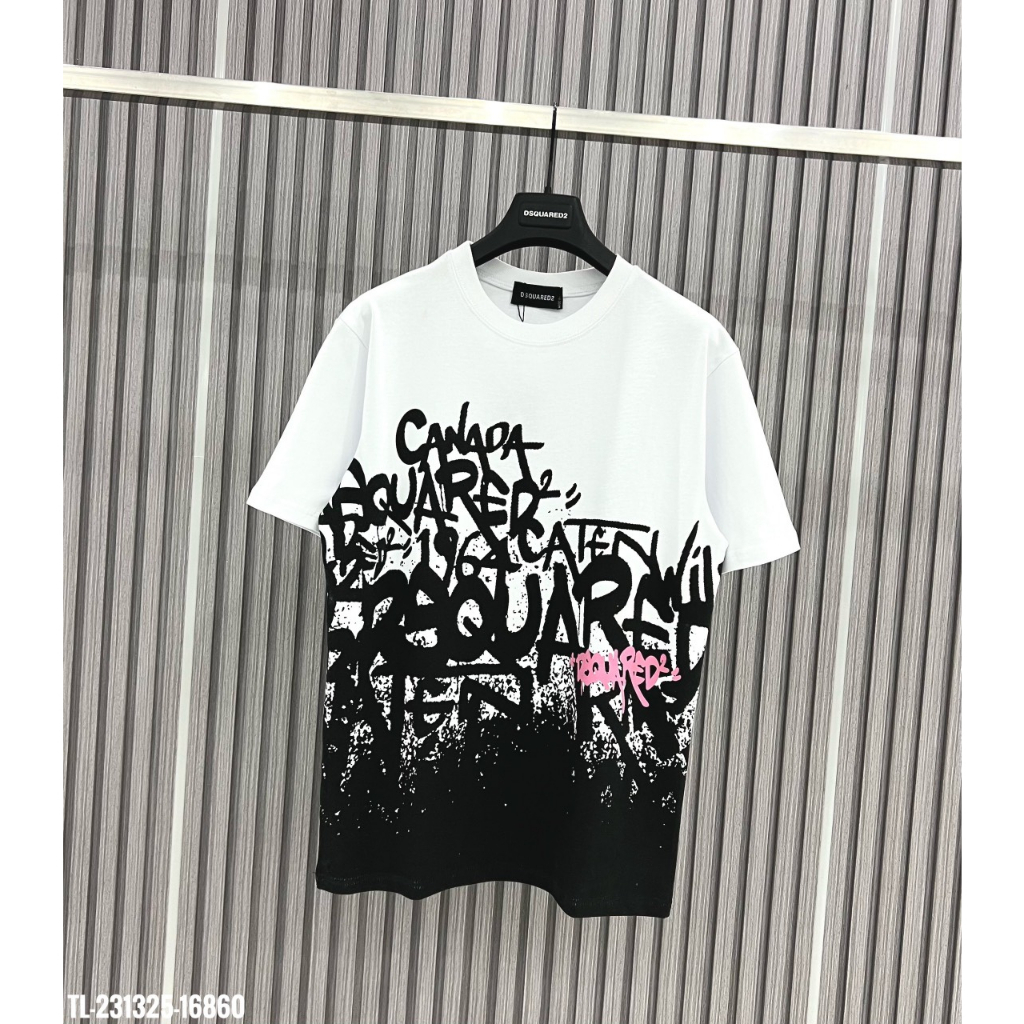 Áo Phông DSQ Nam In Chữ Loang Siêu Đẹp - Áo Thun DSQ Nam In Nhiệt Cao Cấp