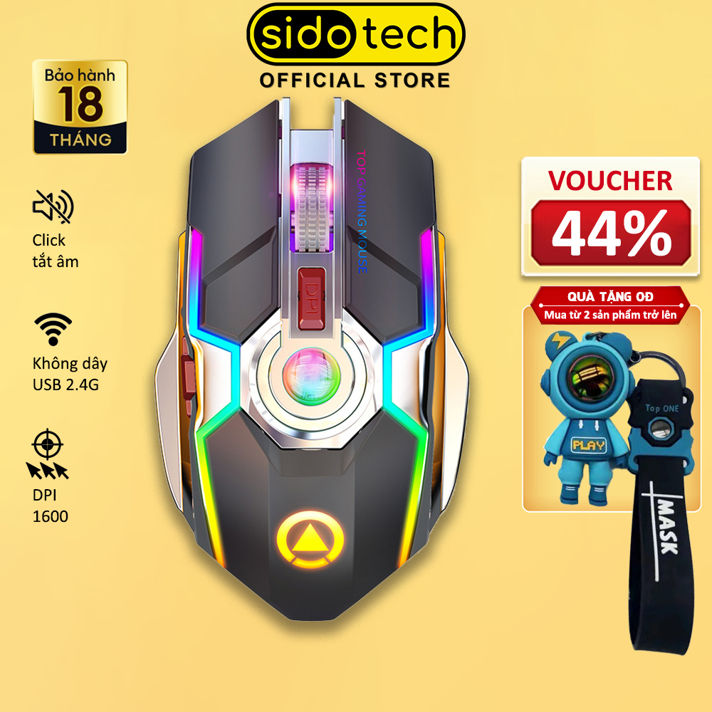 Chuột Không Dây Gaming SIDOTECH YINDIAO S5A Sạc Pin Chơi Game Không Delay Độ Trễ Cho Game Thủ Esport Bản Chính Hãng