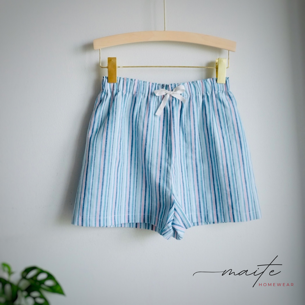 Quần đùi nữ mặc nhà Maite thời trang, chất linen pha cotton, cực kì thoáng mát