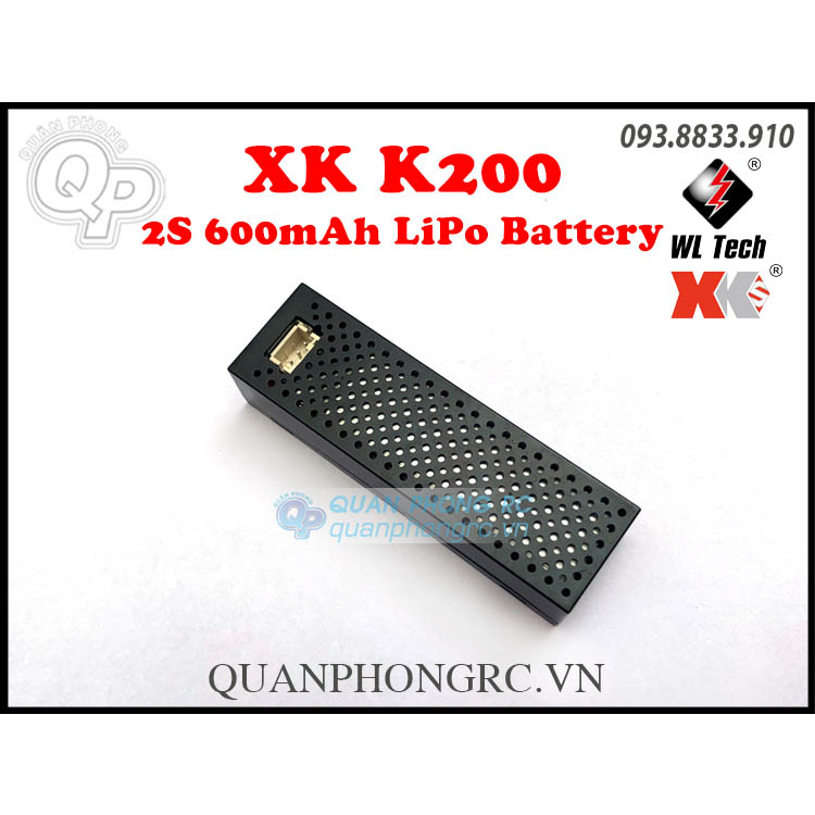 Pin 600mAh 2S 25C 7.4V LiPo Battery For WLtoys XK K200
