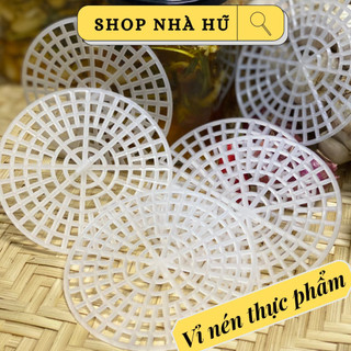 Vỉ nhựa nén cà dụng cụ muối dưa chặn thực phẩm ngâm size 11cm 8.5cm 7cm 6.5cm