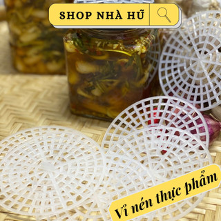 Vỉ nén dưa cà muối dụng cụ chèn hộp muối dưa cà combo 5 chiếc lưới  nhựa size 6,5cm/ 7cm/ 8.5cm/ 11cm