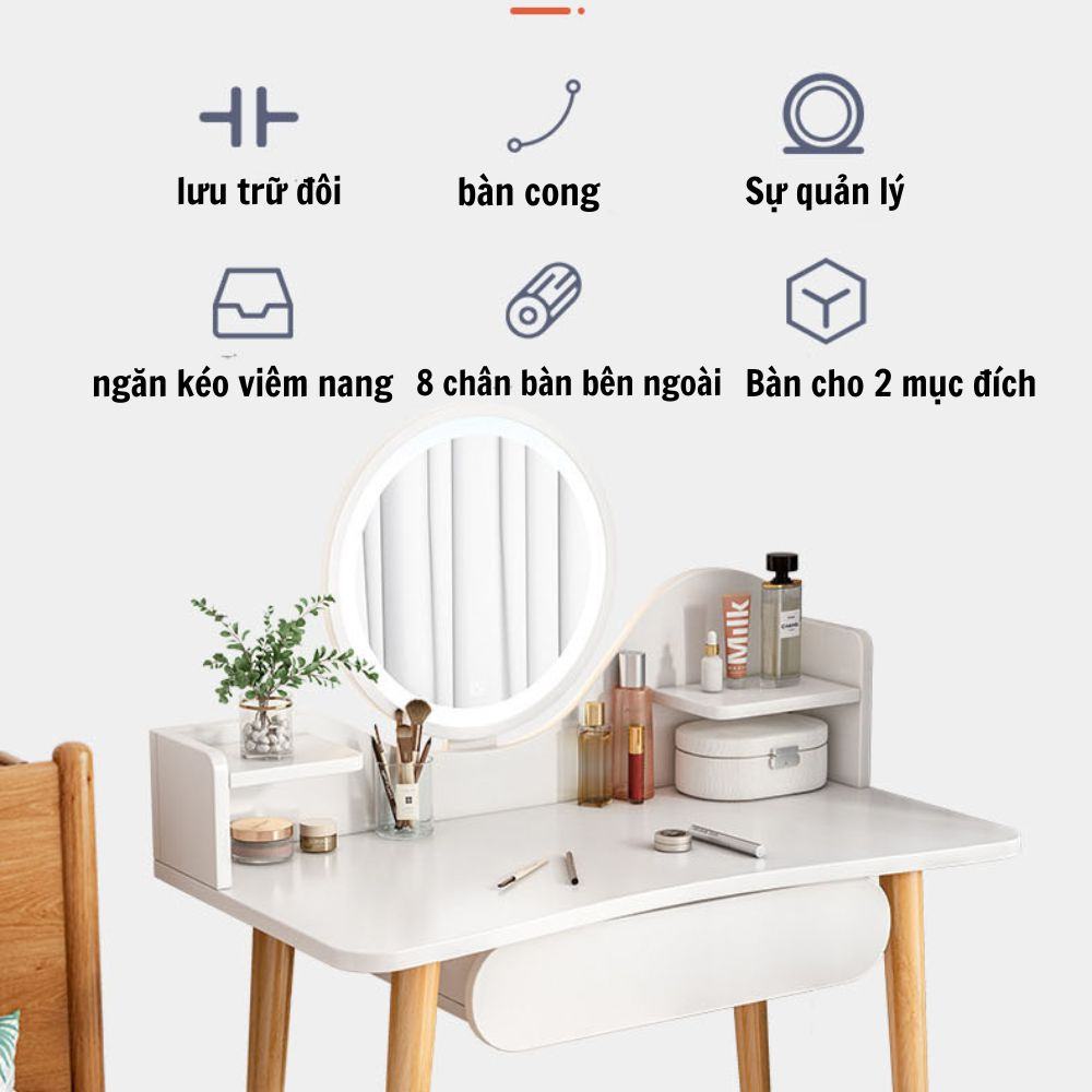 Bàn trang điểm phong cách Bắc Âu MANZI DECOR sang trọng mã AK11 đồ dùng không thể thiếu cho các nàng mê trang điểm | BigBuy360 - bigbuy360.vn