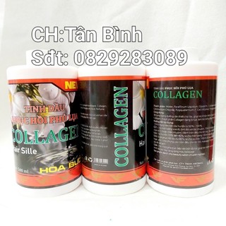 Tinh dầu phục hồi phủ lụa cao cấp collagen hoa bưởi 500ml dùng để pha chung khi uốn duỗi nhuộm giúp tóc không bị hư tổn