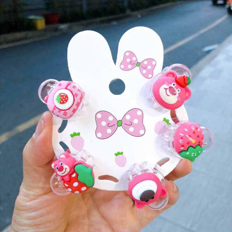 SET 5C KẸP CÀNG CUA MINI GẤU DÂU