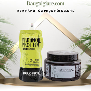 Kem ủ tóc DELOFIL 500ml phục hồi tóc khô xơ hư tổn siêu mượt hương nước hoa chuyên dụng cho SALON